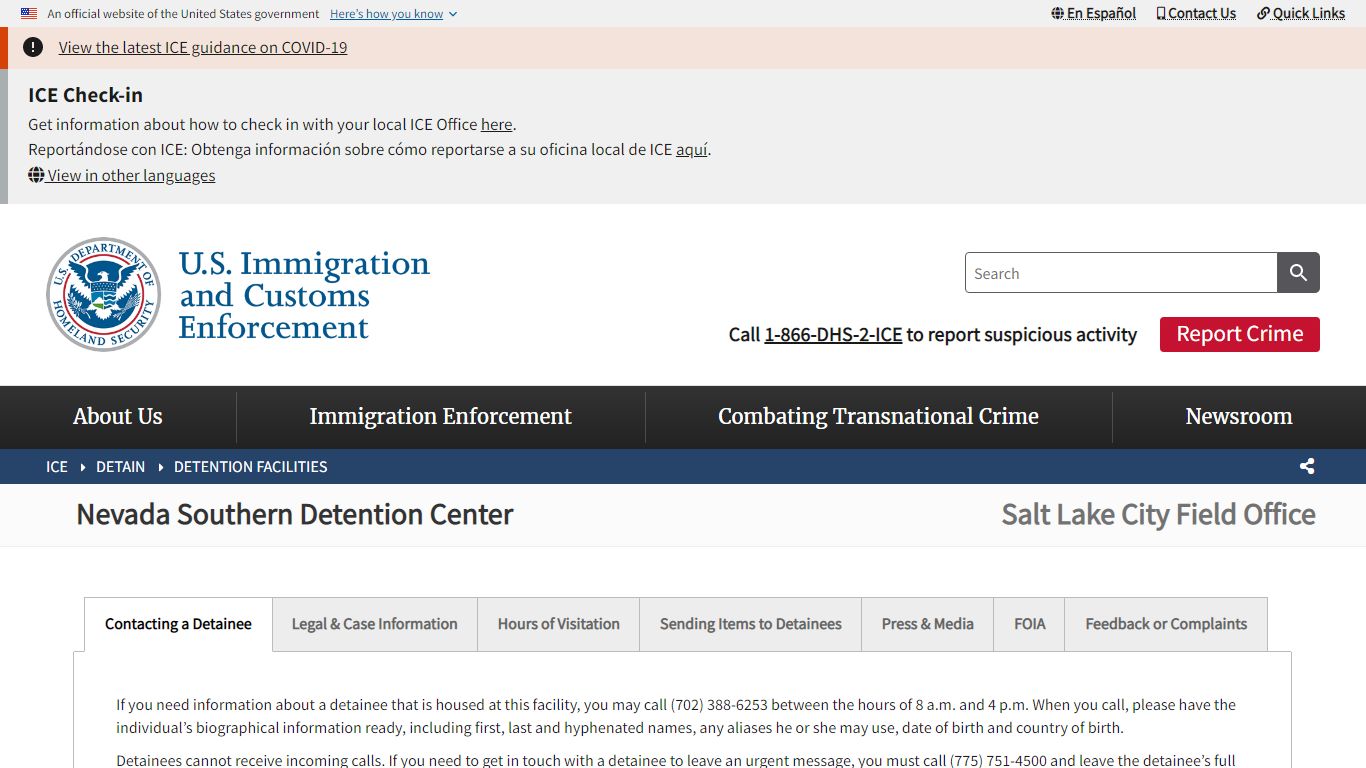 Nevada Southern Detention Center | ICE